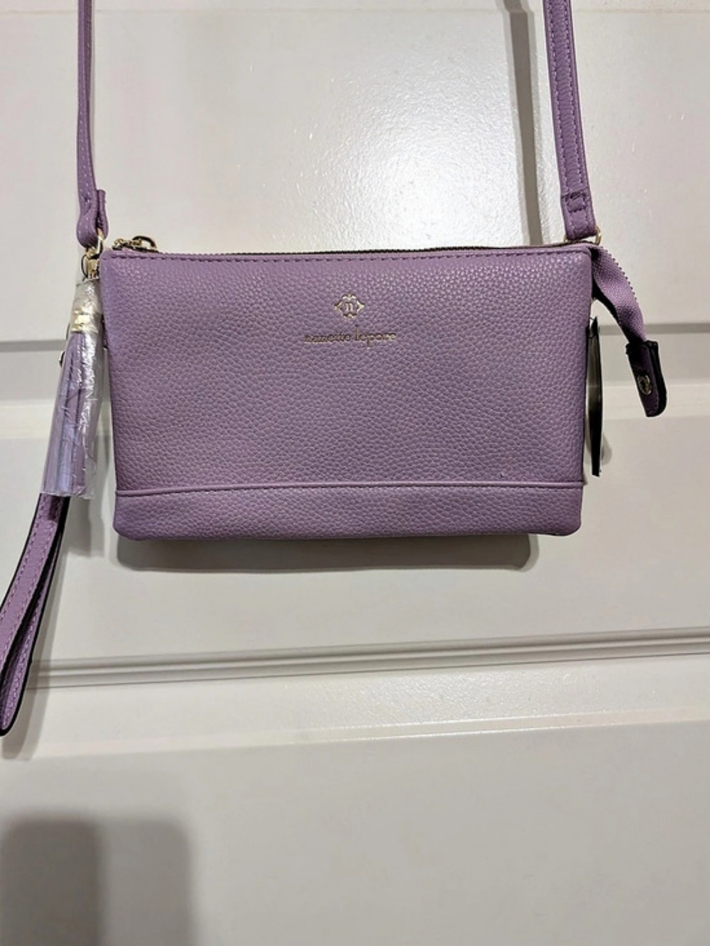 Nanette Lepore Hal Triple Section Crossbody Purple NWT